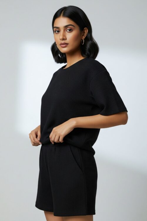 Black Shorts Co-ord Set