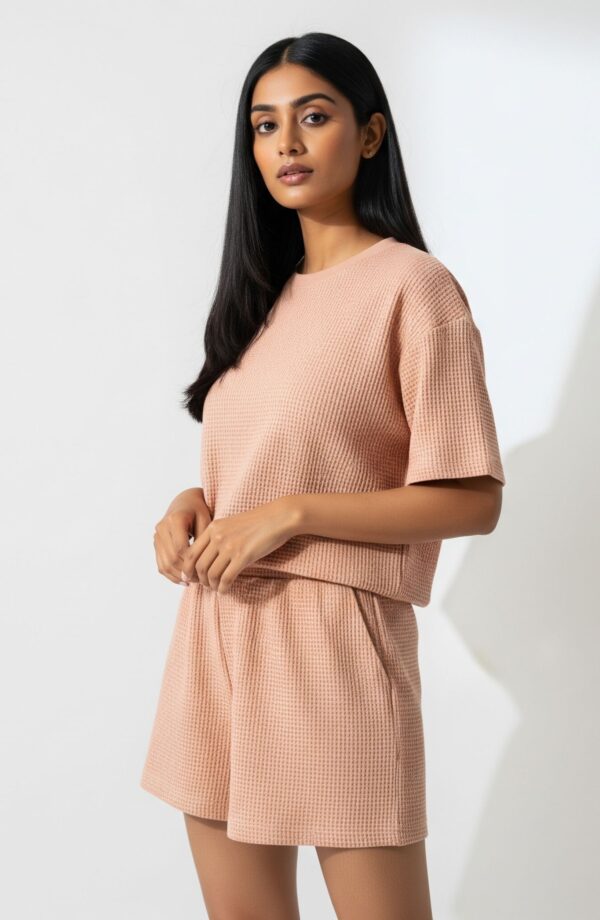 Peach Nude Shorts Co-ord Set - Image 4