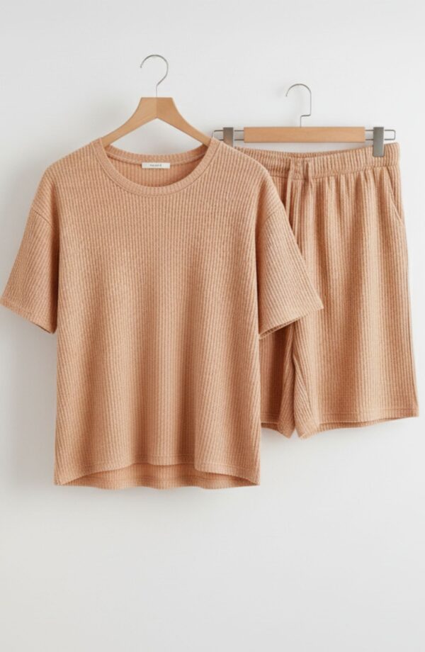 Peach Nude Shorts Co-ord Set - Image 2