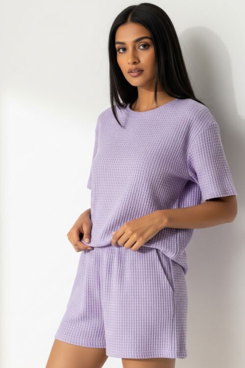 Lavender Shorts Co-ord Set