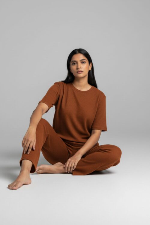 Rust Brown Pant Co-ord Set