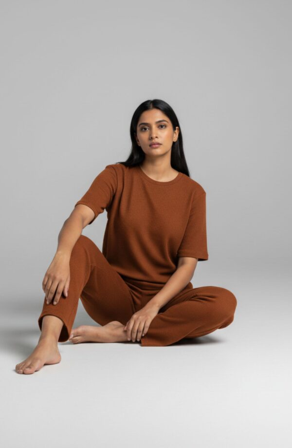 Rust Brown Pant Co-ord Set