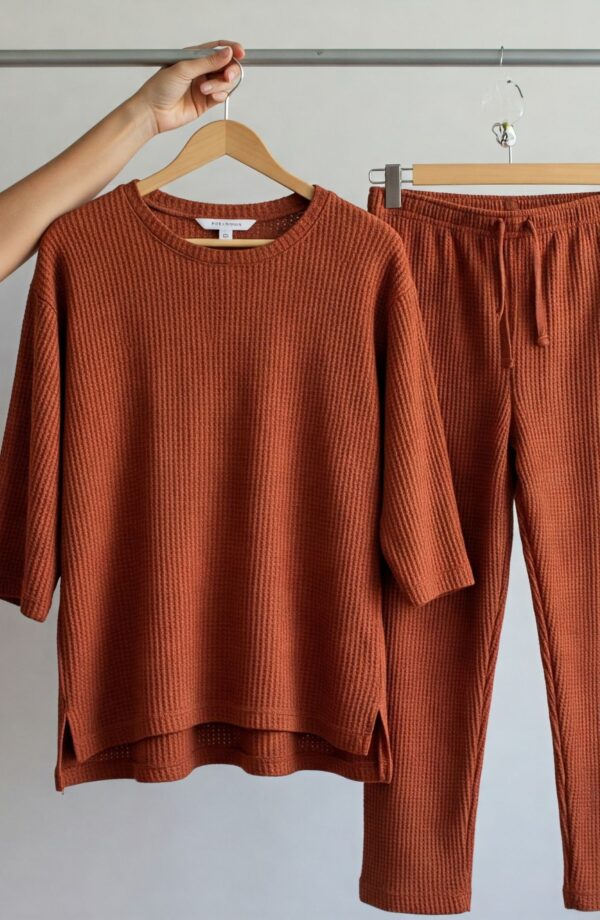 Rust Brown Pant Co-ord Set - Image 3