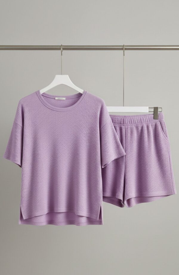 Lavender Shorts Co-ord Set - Image 4