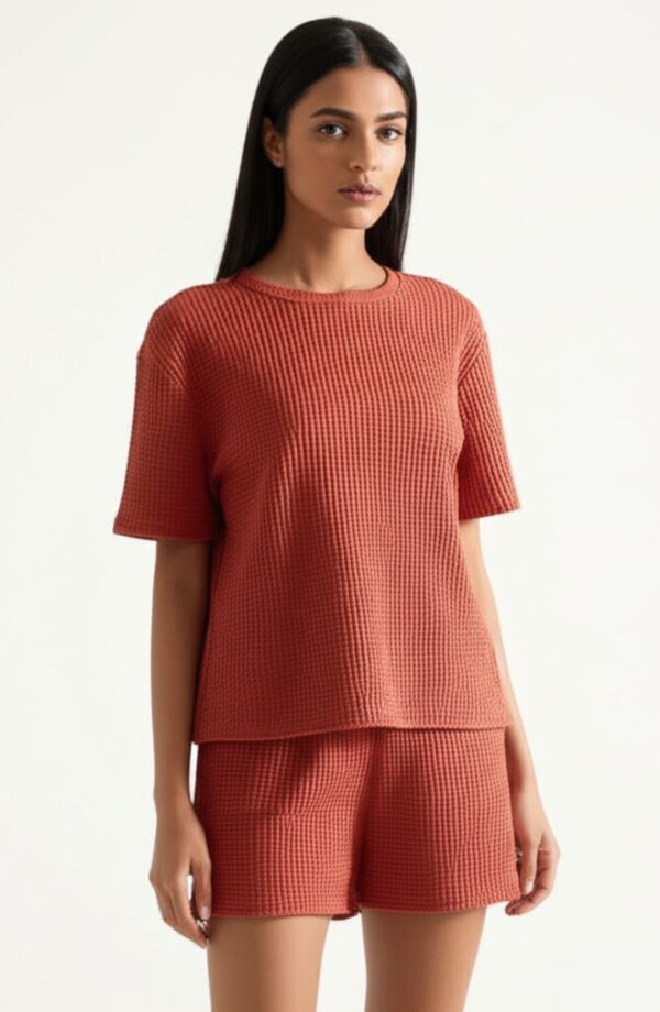 Rust Brown Shorts Co-ord Set - Image 5