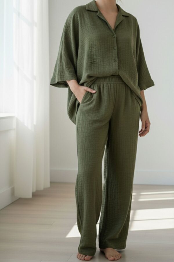 Textured Crepe Co-ord Sets - Image 2